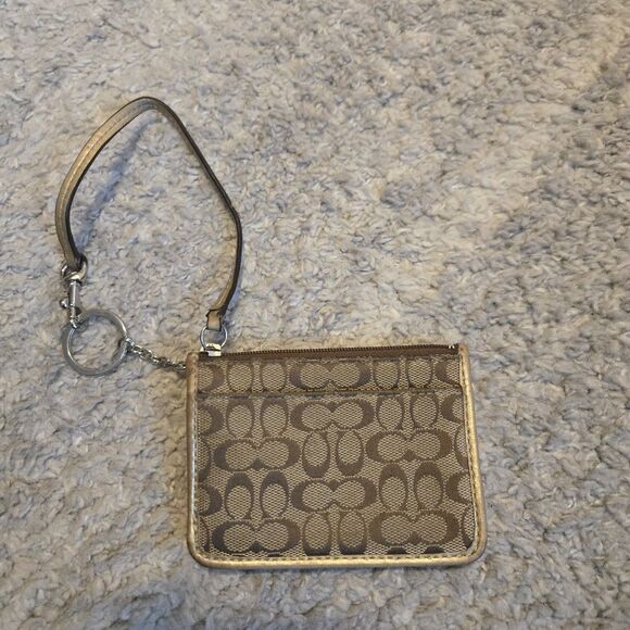 Vintage Coach Signature C Keychain Coin Purse Pouch Y2K Card Holder - Picture 1 of 6